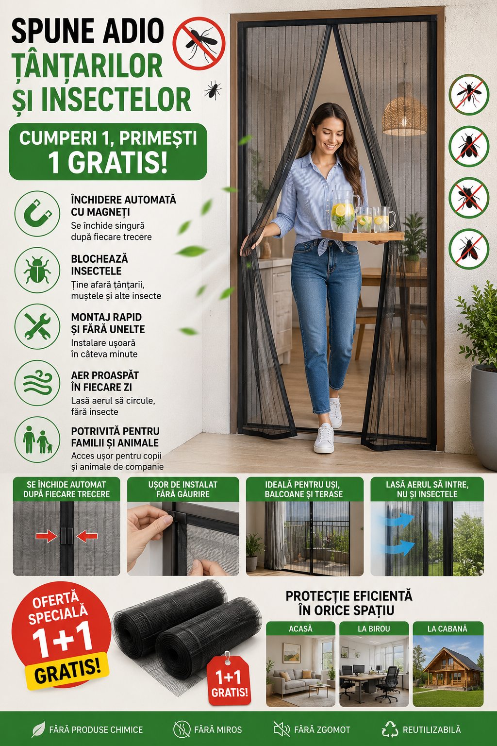 Spune adio țânțarilor și insectelor 🦟❌ – Cumperi 1, Primești 1 GRATIS! 🎁