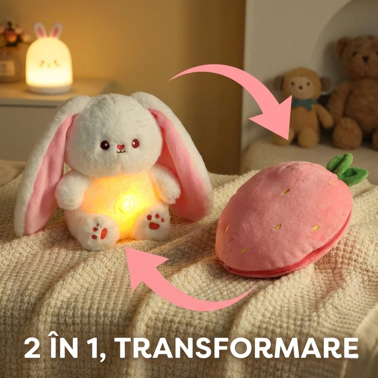 🐰✨ Iepurașul de Pluș Care Respiră – prietenul magic cu urechi mari ✨🐰