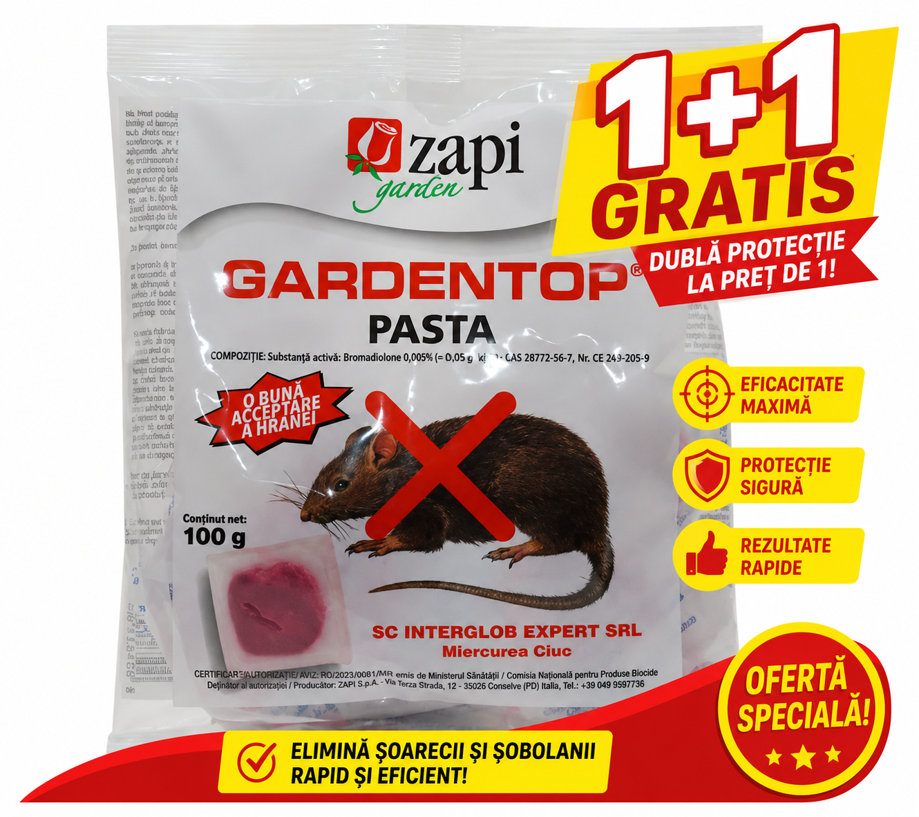 SCAPĂ RAPID DE ȘOARECI ȘI ȘOBOLANI – OFERTĂ 1+1 GRATIS!