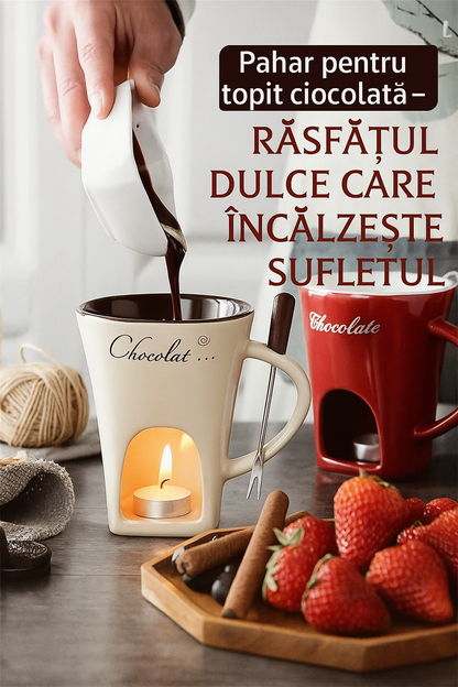 🍫 Pahar pentru topit ciocolată – răsfățul dulce care încălzește sufletul