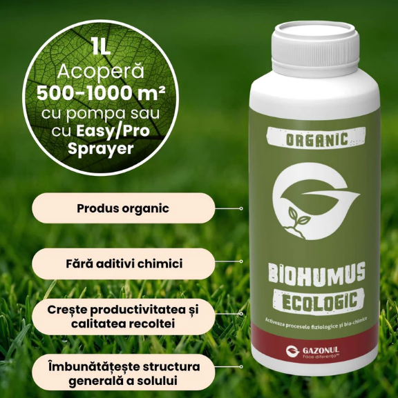 BioHumus Premium: Formula Naturală pentru un Gazon Verde-Intens, Legume Sănătoase și Flori Spectaculoase