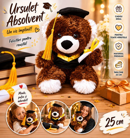 🎓✨ Plușul Absolvent Premium 🦉🧸🐰 – Cadoul Perfect pentru un Moment de Neuitat 💝