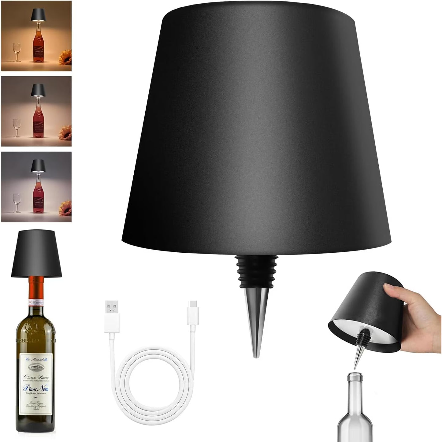 Iluminare Premium pentru Sticle 🍾✨ Design Modern, Reglare Tactilă 💡